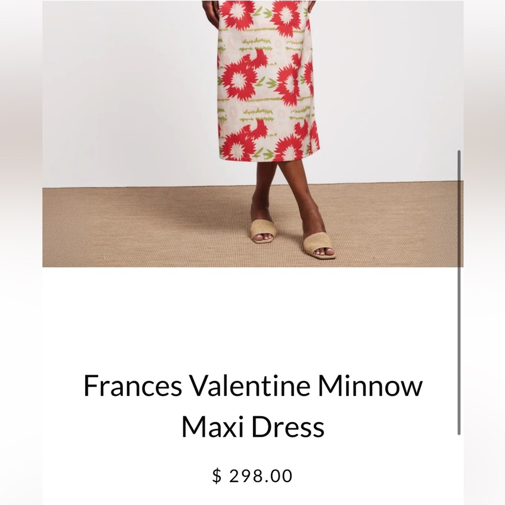 NWT Frances Valentine Minnow Maxi Dress Dahlia Burst Sz S - Picture 10 of 10